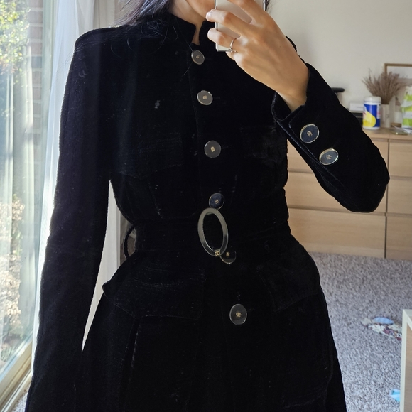 CHANEL velvet black coat - Picture 4 of 16